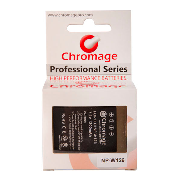 Chromage NP-W126 battery for Fujifilm cameras