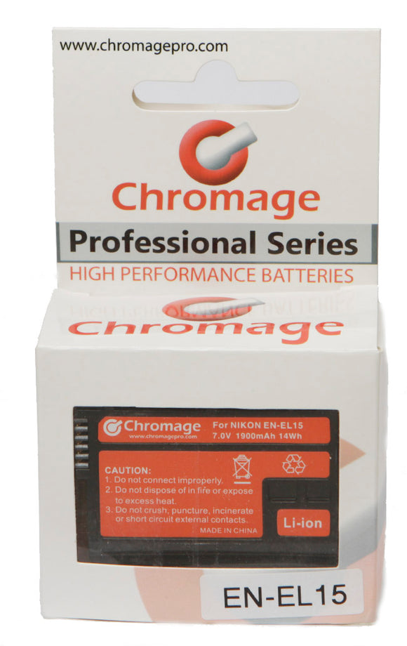 适用于尼康数码单反相机的 Chromage EN-EL15 电池