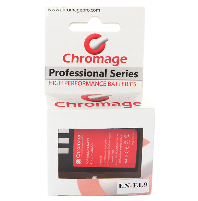 适用于尼康数码单反相机的 Chromage EN-EL9A 电池