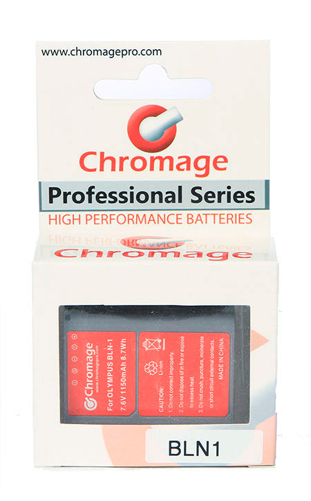 适用于奥林巴斯无反光镜相机的 Chromage BLN-1 电池