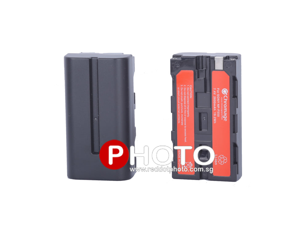 Chromage NP-F550 2600 mAh Lithium Ion Battery for Sony Cameras/LED Lights