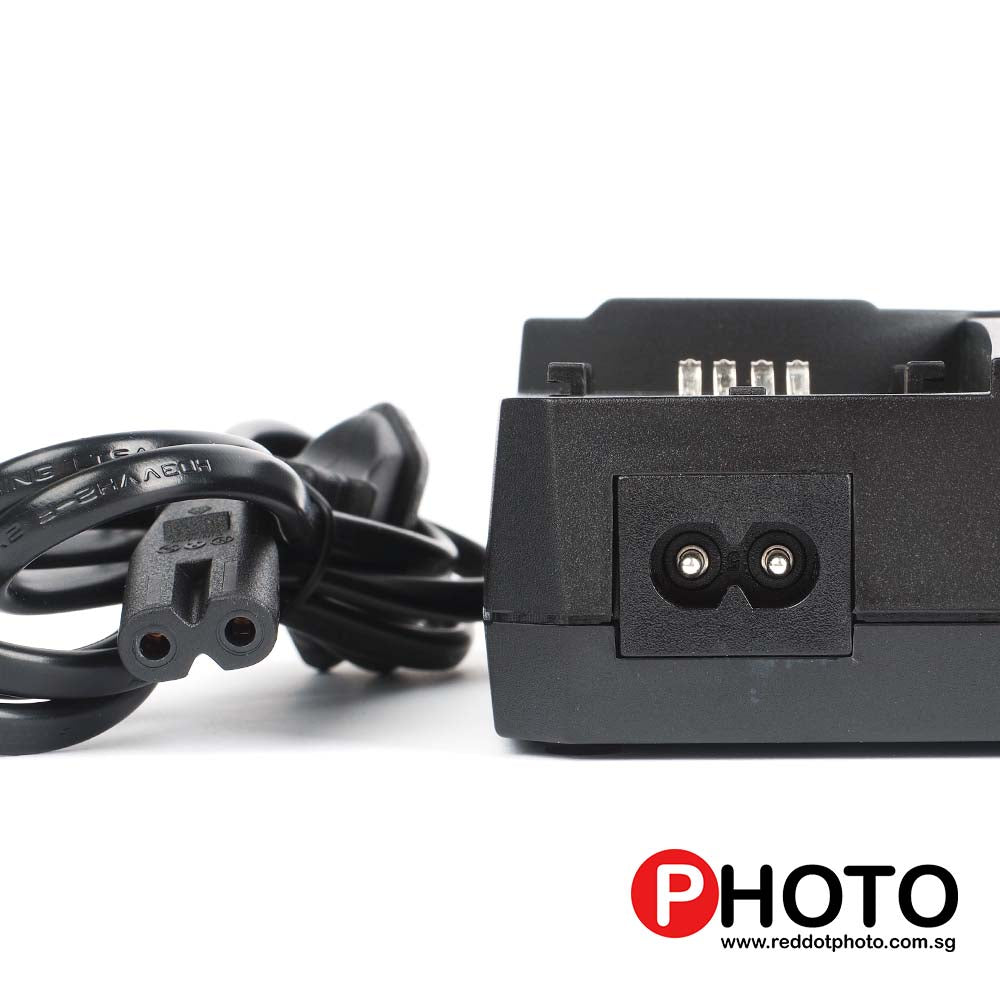 Chromage Dual Camera Battery Charger For Canon, Nikon, Olympus, Fujifilm, Sony (Additional USB Output)