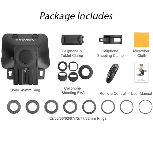 Desview T3 Teleprompter for Cellphone Tablet DSLR with Lens