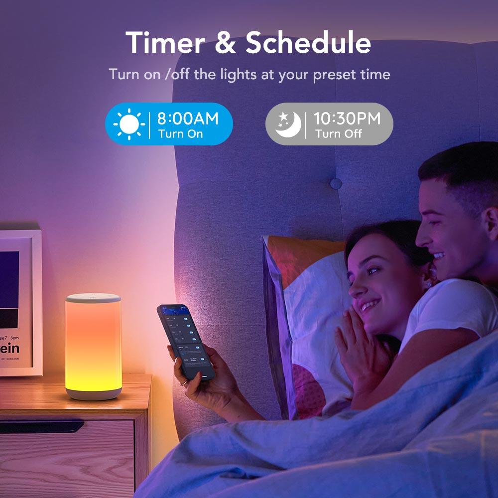 Govee Aura Smart Light Table Lamp Multiple Color Lamp Dimmable App Control Works with Alexa and Google Assistant H6052