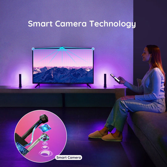 Govee Flow Pro Wi-Fi 电视灯条 RGBIC 智能背光带摄像头 适用于 Alexa 和 Google Assistant H6054
