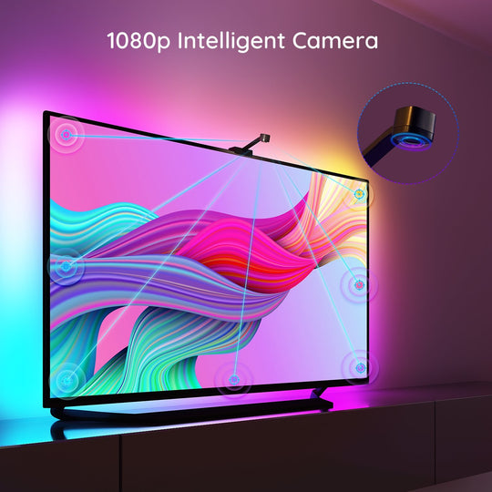Govee Immersion Wi-Fi TV Backlights RGBIC Lighting with Camera Works with Alexa & Google Assistant H6199