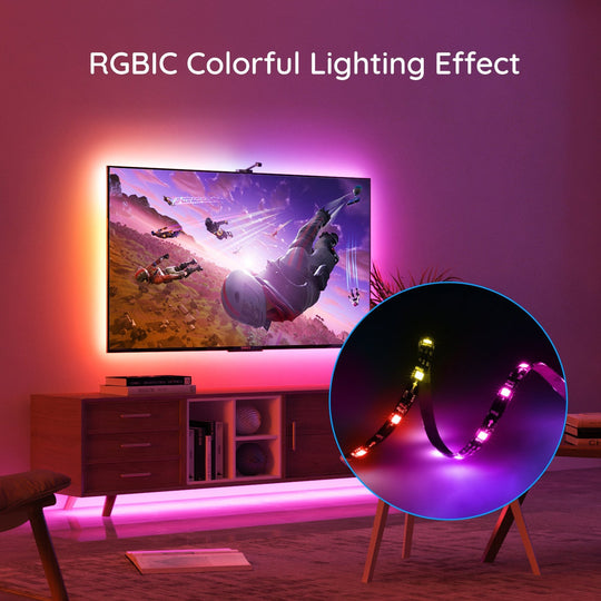 Govee Immersion Wi-Fi TV Backlights RGBIC Lighting with Camera Works with Alexa & Google Assistant H6199