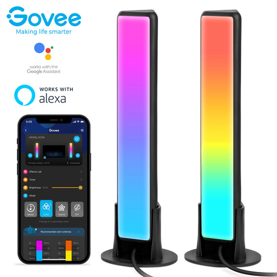 Govee Smart LED Light Bars RGBICWW WiFi + Bluetooth Flow Plus Light Bars ork with Alexa and Google Assistant H6056