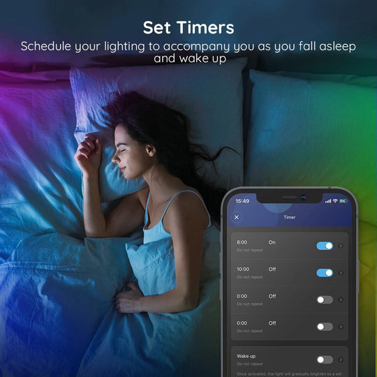 Govee Smart LED Strip Lights RGB Wi-Fi+Bluetooth LED Strip Lights- 5m x 2 rolls Work with Alexa and Google H6110