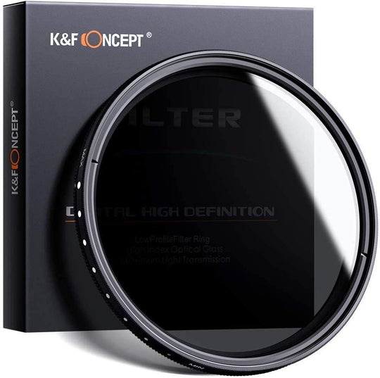 K&F Concept 49 / 52 / 58 / 62 / 67 / 72 / 77 / 82 Ultra Slim Multi Coated Variable Neutral Density Filter ND2 - ND400