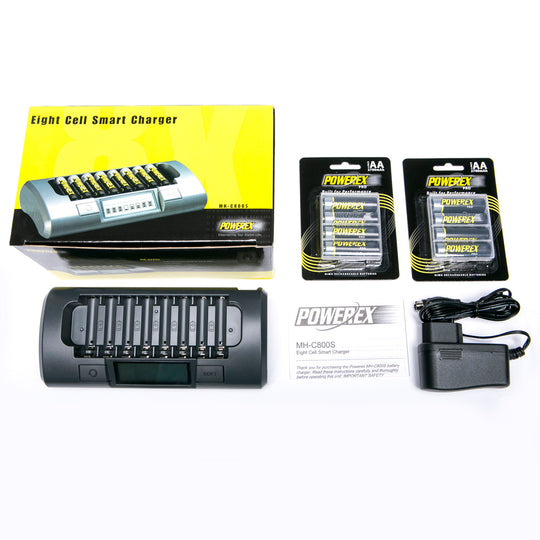 MAHA Powerex MH-C800S C800 8 Slot AA / AAA NiMH Professional Battery Charger Smart Battery Charger