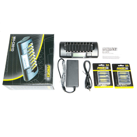 MAHA Powerex MH-C801D C801D Eight Cell 8 Cell Fast Battery Charger NiMH AA / AAA Battery Charger