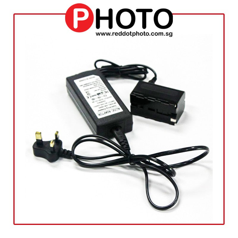 NP-F750 Dummy Battery for Sony NP-F550/750/960 series batteries to AC power (UK) - Red Dot Photo