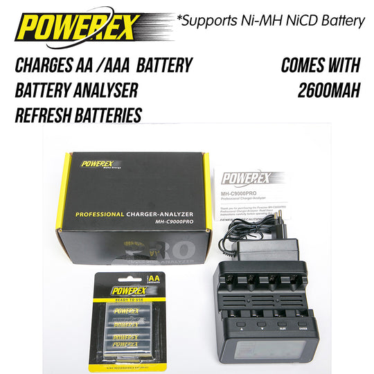 Powerex MH-C9000 PRO C9000 C9000PRO 专业 AA/AAA 镍氢电池充电器分析仪