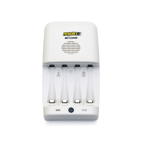 Powerex Maha C204W (MH-C204W) 镍氢电池充电器，带车载适配器（与 Eneloop 兼容）