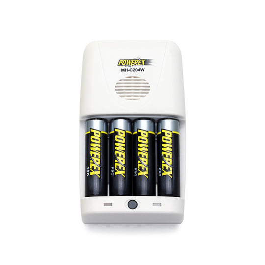 Powerex Maha C204W (MH-C204W) 镍氢电池充电器，带车载适配器（与 Eneloop 兼容）