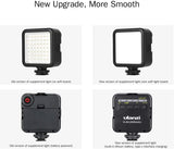 ULANZI VL49 2000mAh LED 视频灯带 3 个冷靴，可充电柔光面板，适用于相机万向节手机灯