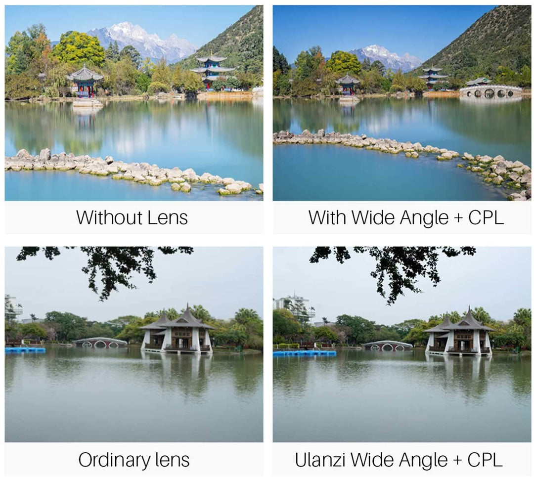 乌兰子 16mm 广角镜头 + CPL 滤镜 适用于智能手机