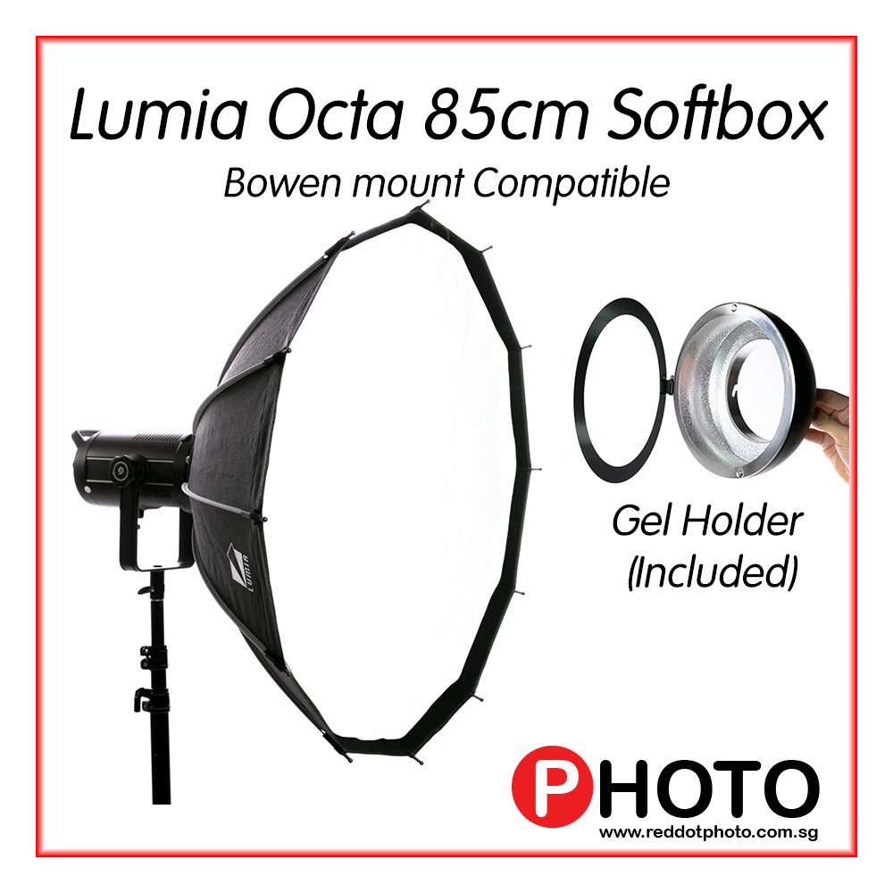 Lumia Quick-Setup Softbox 85cm Softbox with Grid (Similar to Aputure Light Dome II) Compatible with Godox and Aputure