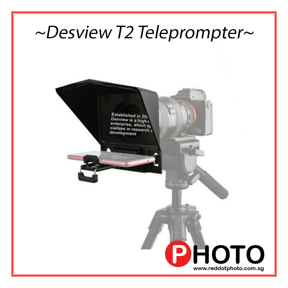 Bestview T2 Desview T2 提词器适用于佳能尼康索尼相机摄影工作室 DSLR 适用于 iPad 智能手机采访提词器摄像机