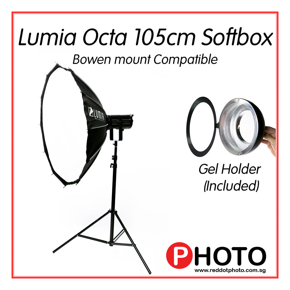 Lumia Quick-Setup Softbox 105cm Softbox with Grid (Similar to Aputure Light Dome II) Compatible with Godox and Aputure