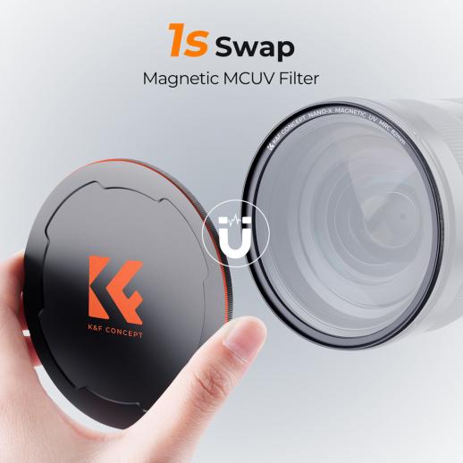K&amp;F Concept 紫外线过滤器 Nano-X 系列磁性过滤器 绿色涂层 防刮多层涂层