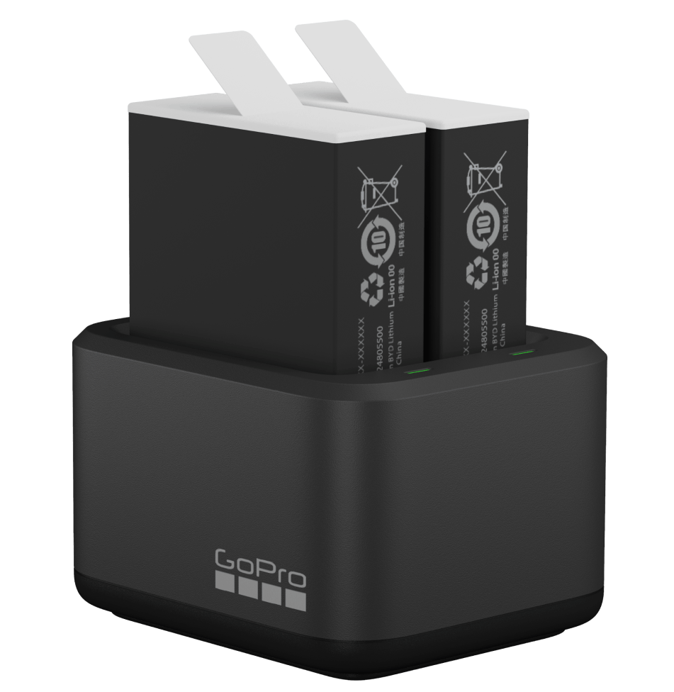 GoPro Dual Battery Charger and 2 x Enduro Battery for HERO 9 - HERO 12