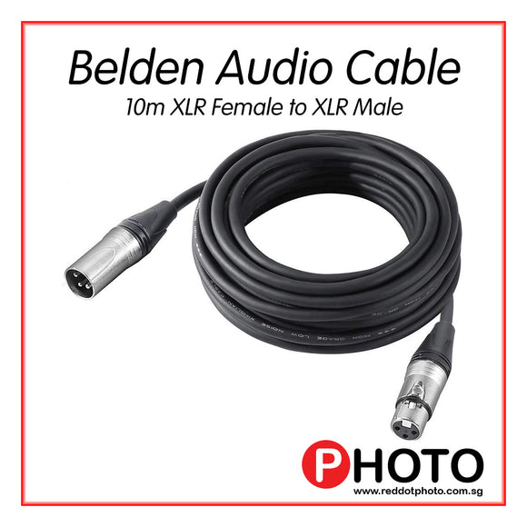 Belden Neutrik 音频电缆 10m XLR 母头到 XLR 公头 10m XLR 电缆平衡 3 针 XLR 麦克风跳线