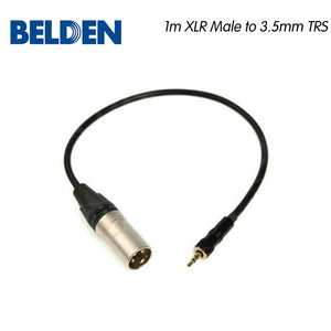 Belden XLR-公头转 3.5mm 公头音频电缆跳线 (1m)