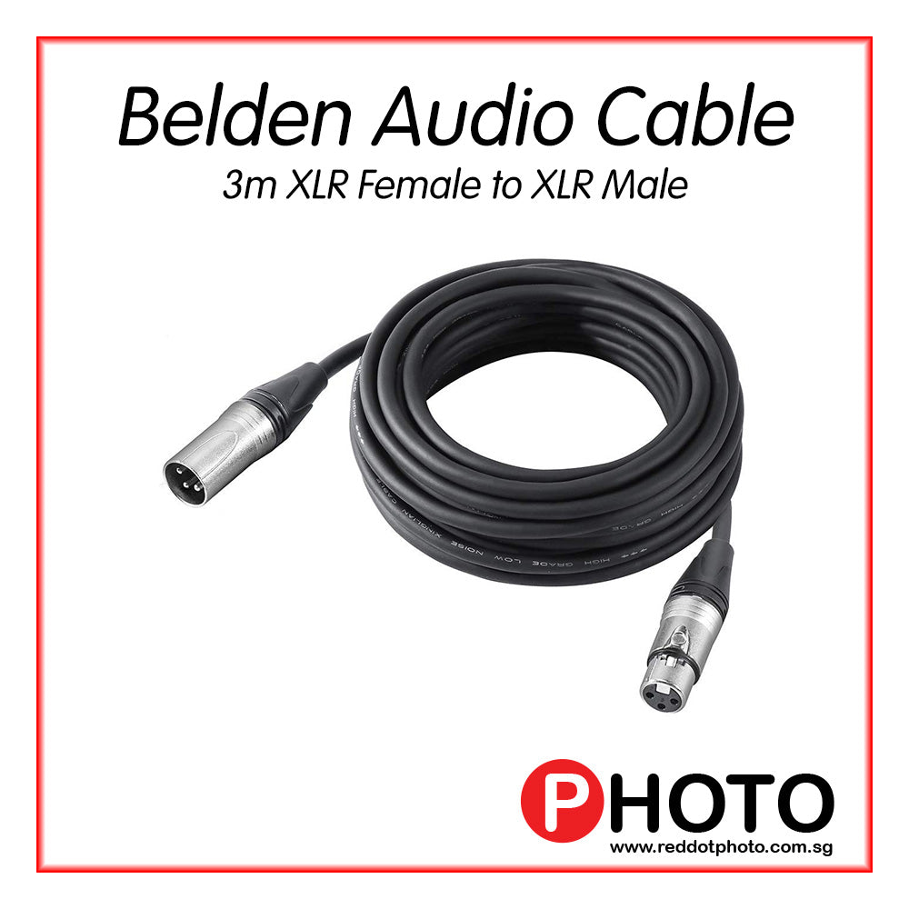 Belden 1800F Neutrik Audio Cable 3m XLR Female to XLR Male 3m XLR Cable Balanced 3 pin XLR Microphone Patch Cable