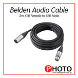 Belden 1800F Neutrik 音频电缆 3m XLR 母头到 XLR 公头 3m XLR 电缆平衡 3 针 XLR 麦克风跳线