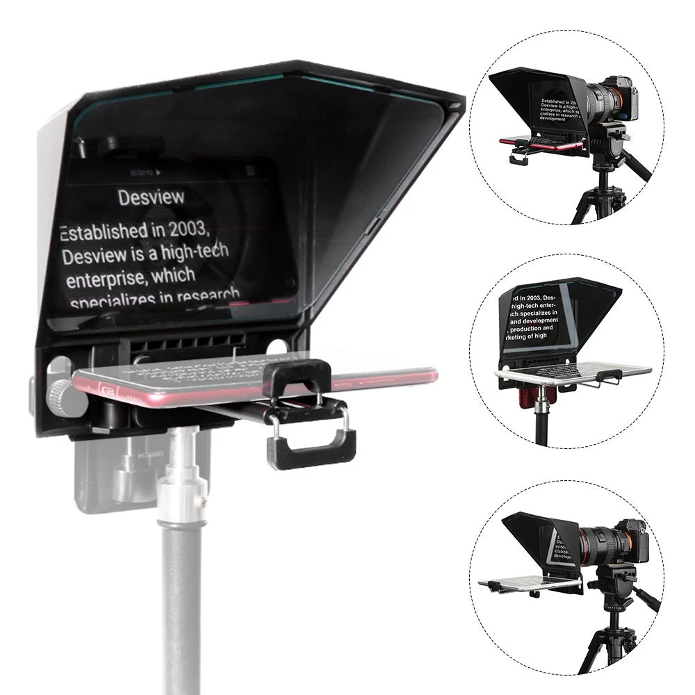 Bestview T2 Desview T2 Teleprompter for Canon Nikon Sony Camera Photo Studio DSLR for iPad Smartphone Interview Teleprompter Video Camera