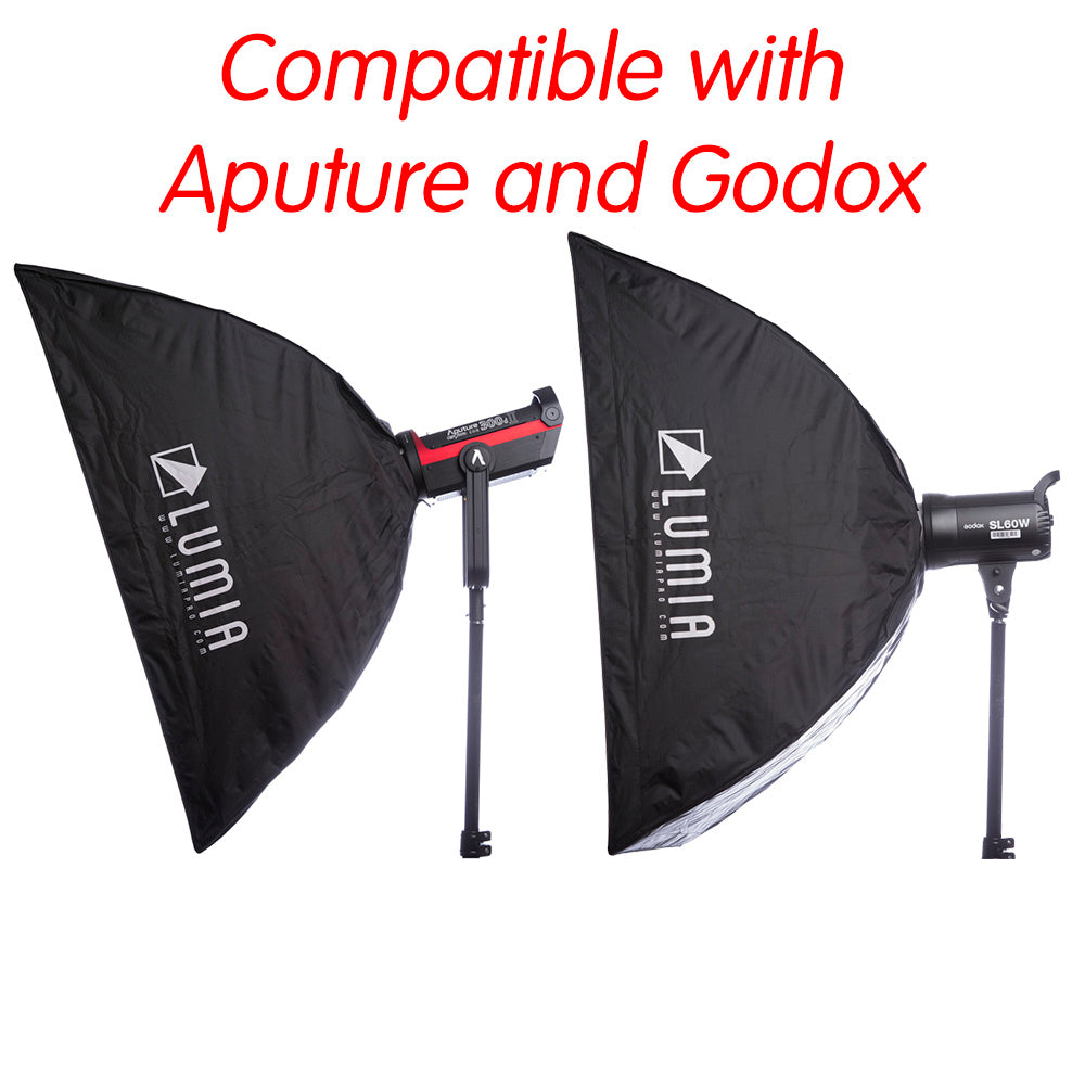 Lumia 60cmx90cm Studio Softbox with Grid (Bowen Mount) Quick-Folding Softbox Compatible with Aputure and Godox