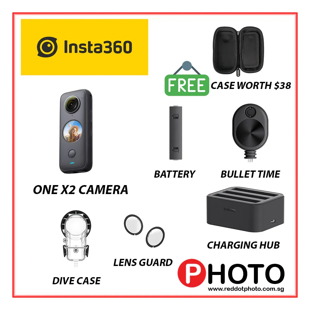 [BUNDLE] Insta360 One X2 Camera + Accessories - Red Dot Photo
