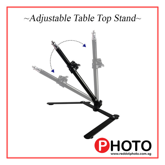 Adjustable Table Top Light Stand TTLS60 for LED panels and LED ring light (Youtube, Zoom, Content Creation)