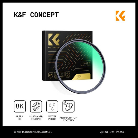 K&F Concept UV Filter Nano-X Series German Optical Glass Green Coating Scratch Resistant