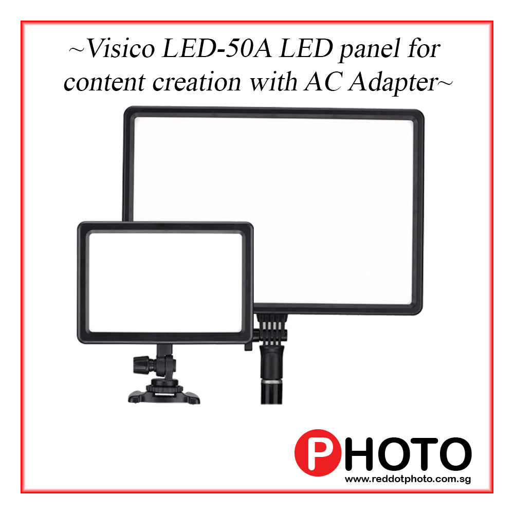 Visico LED-50A LED panel for content creation with AC Adapter