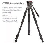 揭阳三脚架 JY0509B JY-0509B 带翻转锁的视频三脚架，最大可达160CM（兼容曼富图系统）