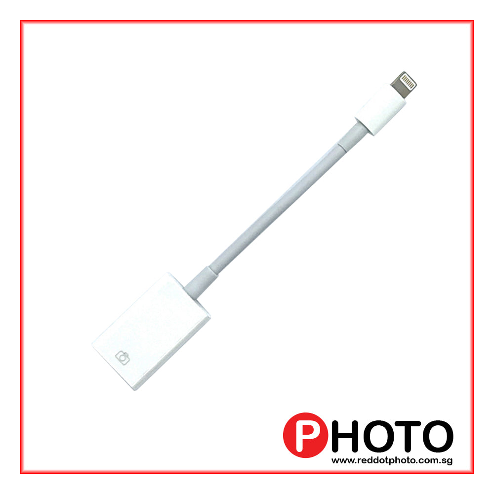 【免费送货】红点照片 USB A 型母转 Lightning OTG 电缆适配器 Lightning 转 USB iPhone 转 USB