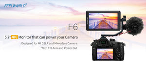 FeelWorld F6 5.7 英寸全高清 Hdmi 摄像机监视器 FWF6
