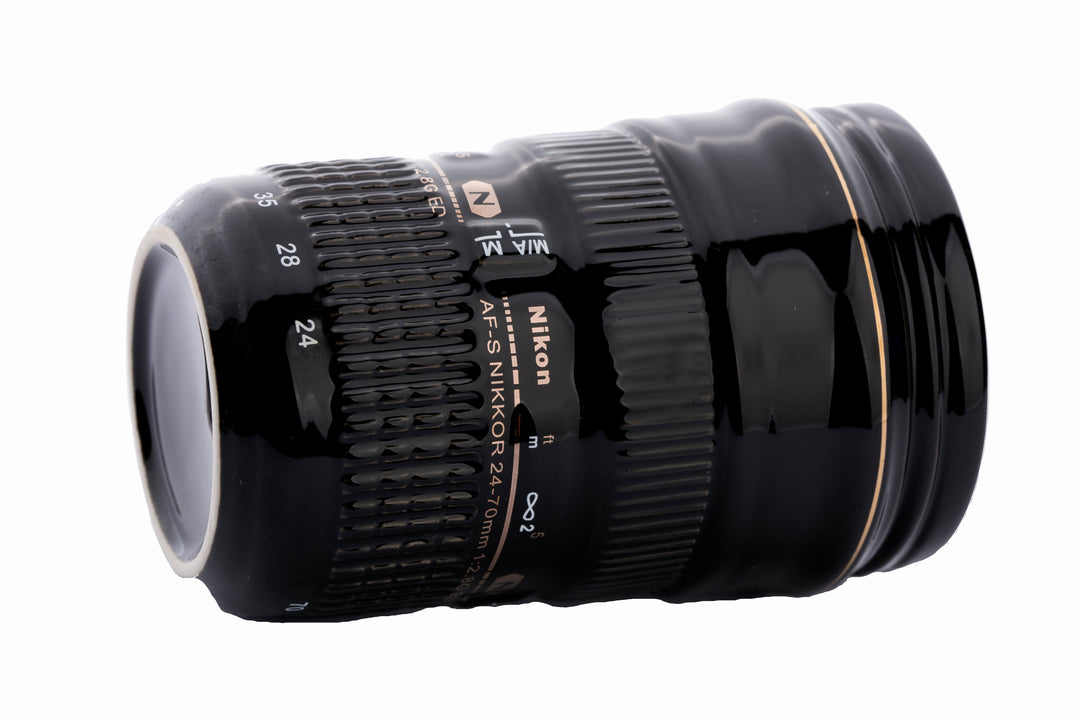 Camera Lens Ceramic Lens Mug (Canon 24-70mm or Nikon 24-70mm)