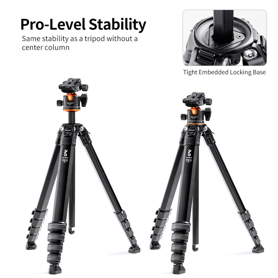 K&F Compact Travel Tripod M1 with KF-35L Ball Head Aluminium Tripod