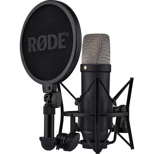 RODE NT1 5th Generation Cardioid Condenser XLR/USB Microphone 32-Bit Float for Podcast Stream - Red Dot Photo