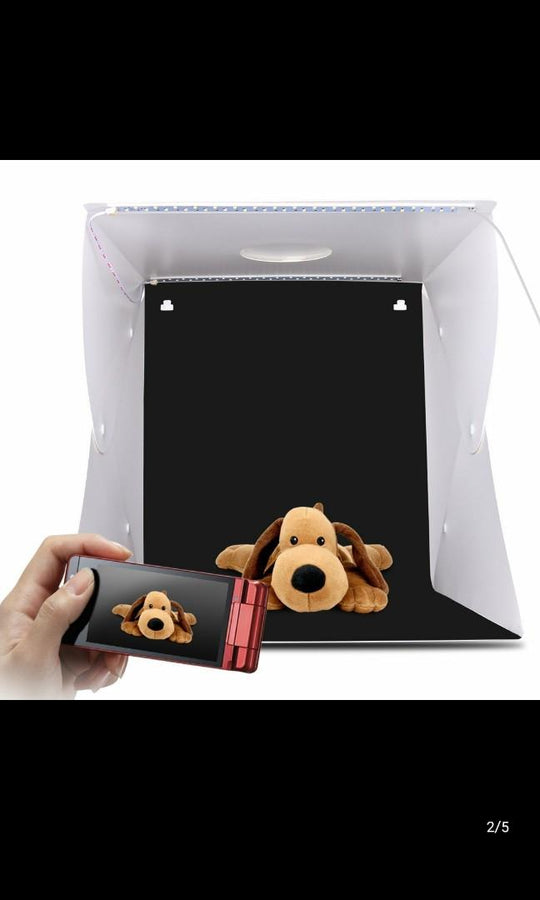 LED Light box 45cm light tent with dual LED light strip for product photography with Multiple Backdrop color