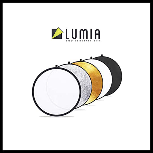 Lumia 80cm 7-in-1 Portable Screen (Reflector) Photo Reflector Collapsible - Translucent, Silver, Gold, White and Black