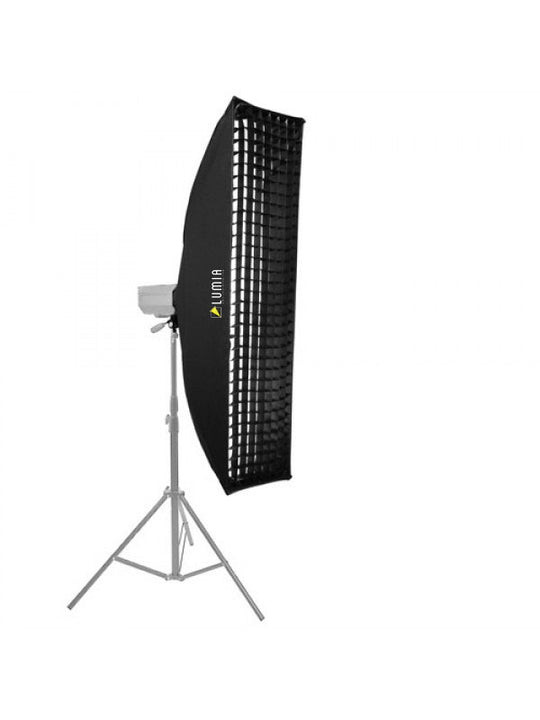 Lumia 40x120cm Studio Strip Softbox with Grid (Bowen Mount) Quick-Folding Softbox Compatible with Aputure and Godox